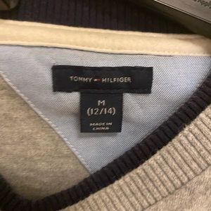 grey tommy hilfiger sweater in size medium boys